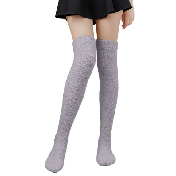 Hontri Stockings in Sale, Women's Thermal Socks Coral Fleece Socks Striped Socks Colorful Lightweight Sports Socks Casual Socks Winter Socks Soft Warm and Comfortable Long Socks 1 Pair of Socks