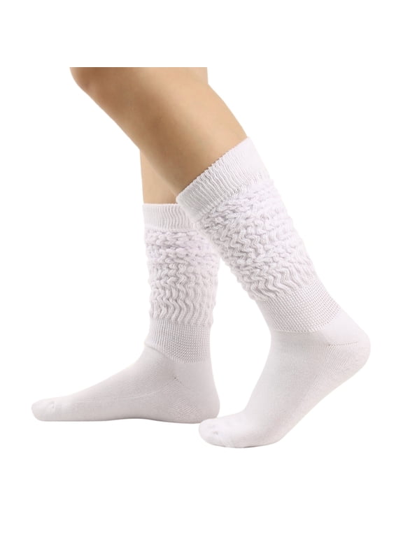 Stockings on Sale, Women's Stockings Stacking Socks Thigh High Socks Over The Knee Socks Festival 1 Pair of Socks White