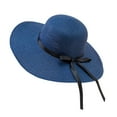 thumbnail image 1 of Hontri Sun Hat in Sale, Spring and Summer Women's Beach Personality Holiday Leisure Woven Sun Hat Beach Hat Navy, 1 of 3