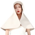 thumbnail image 1 of Hontri Sun Hats in Clearance, Ladies Sun Protection Solid Color Large Brim Neck Shawl Bucket Hat, Female Khaki One Size, 1 of 8
