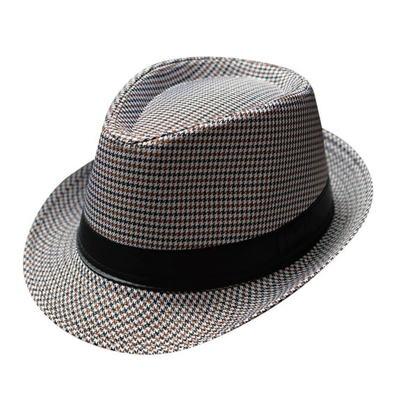 Hontri Sun Hats in Clearance, Men and Women Retro Jazz Hat British Sun Hat Travel Sun Hat, Unisex Coffee One Size