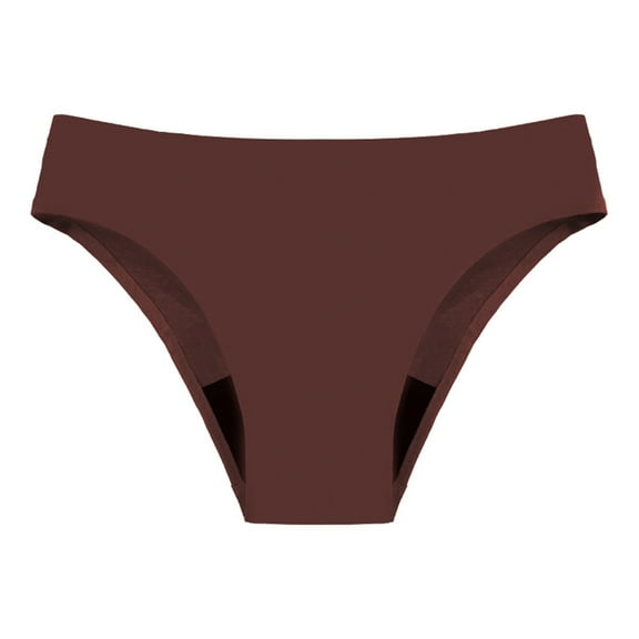 Hontri Swim Pants Women's Menstrual Physiological Swimming Trunks Leak Proof 4 Layer Menstrual Bikini Swim Bottoms Underwear Brown 3Xl