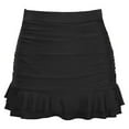 thumbnail image 1 of Hontri Swimwears Tankinis Set, Women Skirted Bikini Bottom High Waisted Shirred Bottom Ruffles Swimwear Black M, 1 of 8