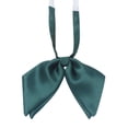 thumbnail image 1 of Hontri Tie in Sale, Women's Double-Layered Bow Tie with Flowers, New Featherless Japanese Style College Style Solid Color Glossy Bow Tie 1Pc Bow Tie Army Green, 1 of 3