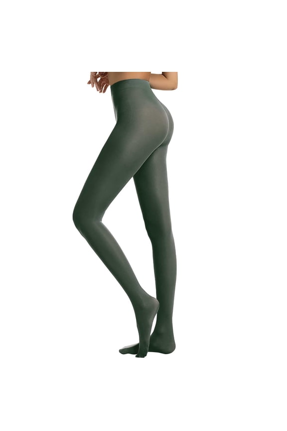 Tights for Women Semi Opaque Girls Leggings Solid Color Footed Pantyhose Tights Tights Women Skin Tone Green