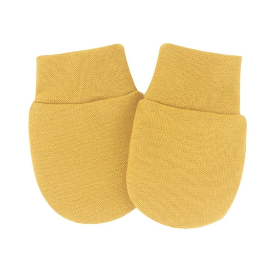 Hontri Gloves Mittens in Sale, Newborn Mittens Infant Gloves Scratch-Free Mittens Unisex Cotton Gloves Suitable for 0-6 Months Baby Boys and Girls 1 Pair of Gloves Yellow
