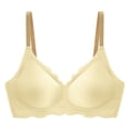 thumbnail image 1 of Hontri Wireless Full Coverage Sports Bra Women's No Underwire Bralette - Full Coverage Soft Support Sports Bra - Comfortable Everyday & Light Workout Bra (S-XXL) (Yellow | XL), 1 of 3