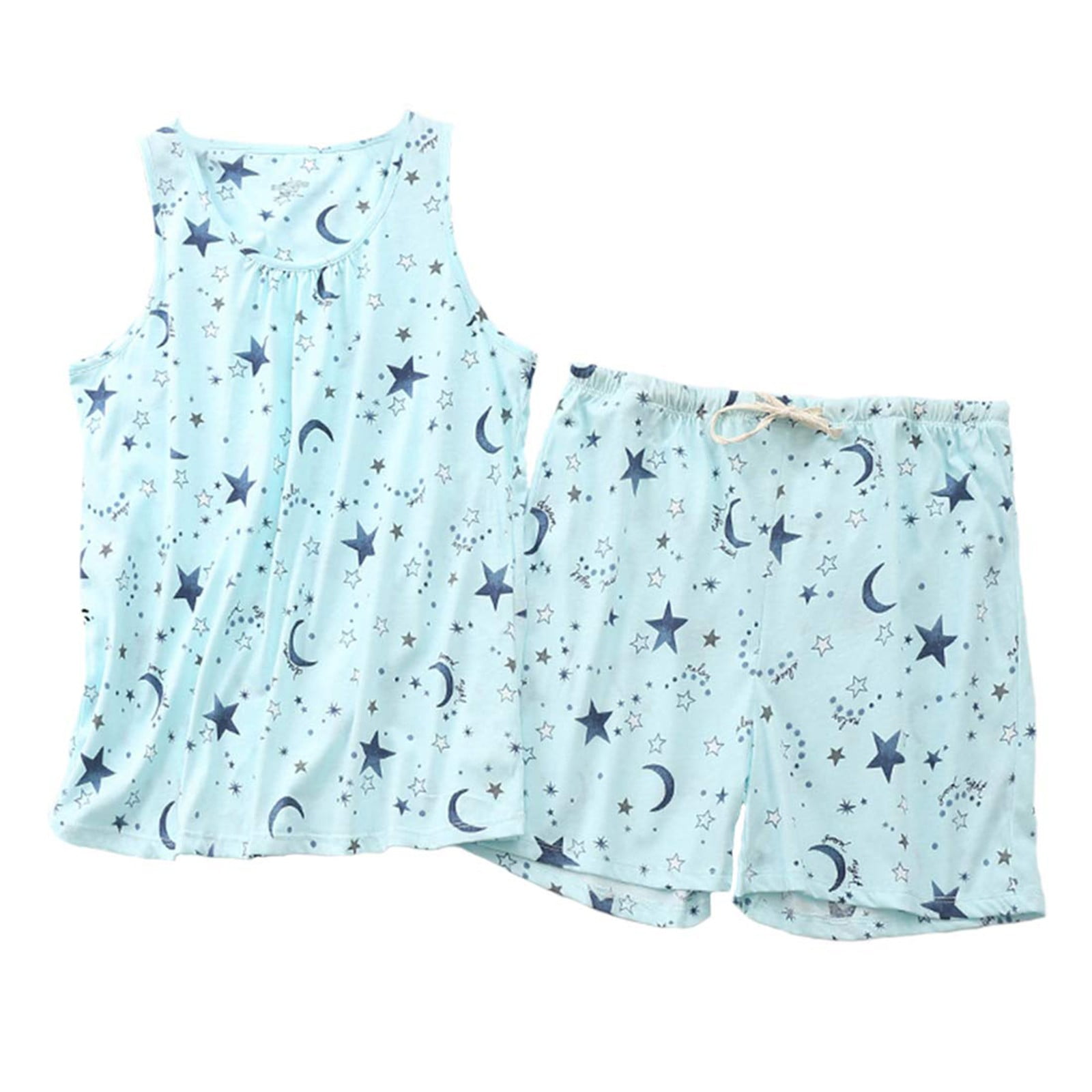 PNAEONG Women's Cotton Pajama Set – Tank Top & Shorts Sleepwear - View #10