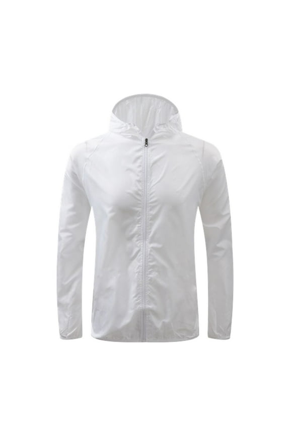 Women's Anoraks, Breathable Adult Sunshade Outdoor Street Riding Mountaineering Clothing Sun Clothing White Xxl under $10