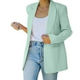 thumbnail image 1 of Hontri Women's Blazers & Suit Jackets, Women's Casual Light Weight Thin Jacket Slim Coat Long Sleeve Blazer Office Business Coats Jacket Mint Green L, 1 of 9