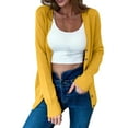 thumbnail image 1 of Hontri Women's Cardigan Womens Solid Button Down Long Sleeve Classic V Neck Knit Cardigan Sweater Yellow Xl, 1 of 9