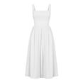thumbnail image 1 of Hontri Women's Casual Dress, Women's Sexy Bodycon Sleeveless Knee Length Club Tank Dress White S, 1 of 9