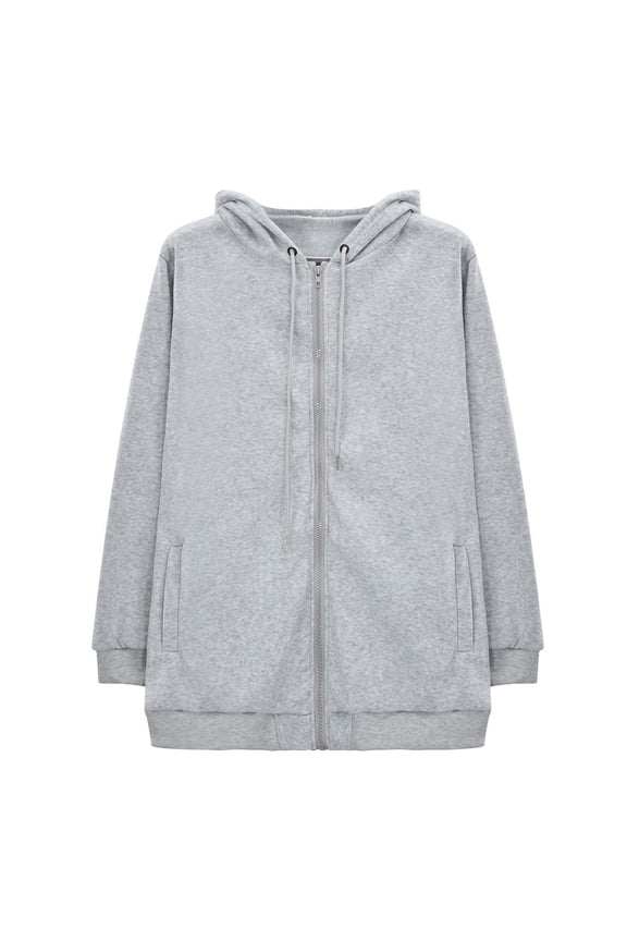 Women's Fashion Hoodies & Sweatshirts, Womens Oversized Zip Up Hoodie Baggy Loose Zipper Hooded Sweatshirt Coat with Double Pockets Jacket Grey Xl
