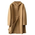thumbnail image 1 of Hontri Women's Anoraks, Women Lapel Long Trench Hooded Jacket Autumn Coats Slim Jacket Long Outwear Womens 3Xl, 1 of 9