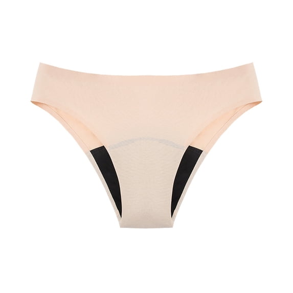 Hontri Women's Period Swimwear - 4-Layer Leak Proof Bikini Bottom - Comfortable Menstrual Swim Shorts (XS-XXXXL) Leak-Proof Swim Bottom (Beige | L)