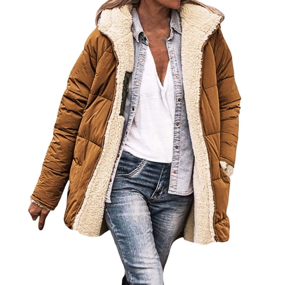 Hontri Women's Quilted Lightweight Jackets Women Fashion Hooded Sleeveless Sweater Vest Blouse Shirts Coat Sweatshirt Long Quilted Jackets for Women for Women Men Couples