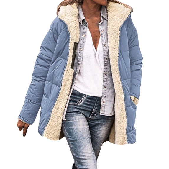Hontri Women's Quilted Lightweight Jackets Women Fashion Hooded Sleeveless Sweater Vest Blouse Shirts Coat Sweatshirt Long Quilted Jackets for Women for Women Men Couples