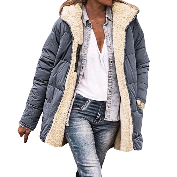 Hontri Women's Quilted Lightweight Jackets Women Fashion Hooded Sleeveless Sweater Vest Blouse Shirts Coat Sweatshirt Long Quilted Jackets for Women for Women Men Couples