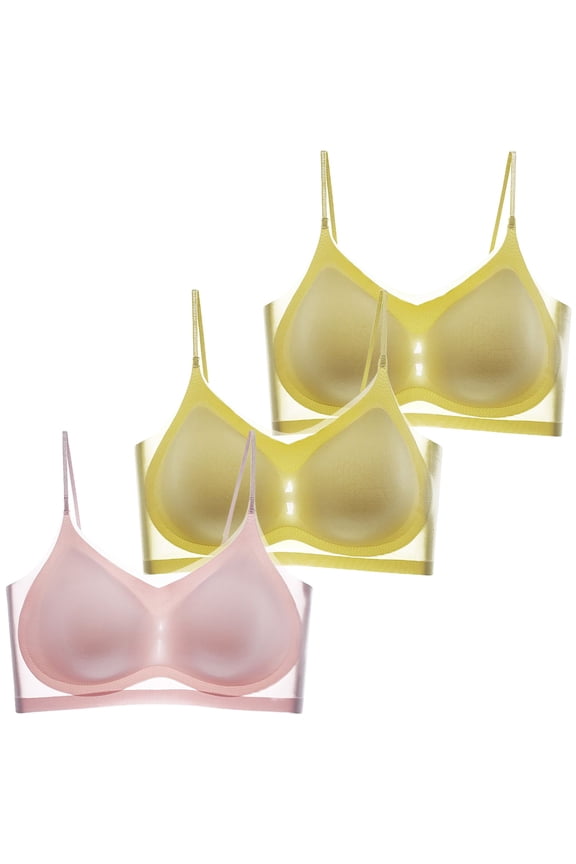 Women's Strapless Bra Ice Silk Wireless Thin Comfort Seamless Transparent Back T-Shirt Bra - A/B/C/D/E/F/G/H/I/J/K/L/M/N/O/P/Q/R/S/T - M/L/XL/XXL/XXXL/XXXXL (T | 4XL)