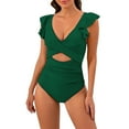 thumbnail image 1 of Hontri Women's Tummy Control One Piece Swimsuit Clearance! One-Piece Swimsuit Green M, 1 of 5