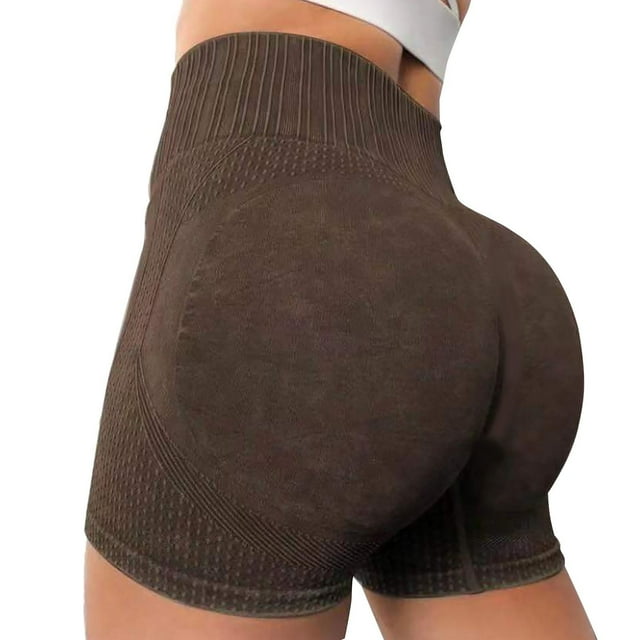 Hontri Yoga Shorts Women's Tight Height Waist Breathable Yoga Pants