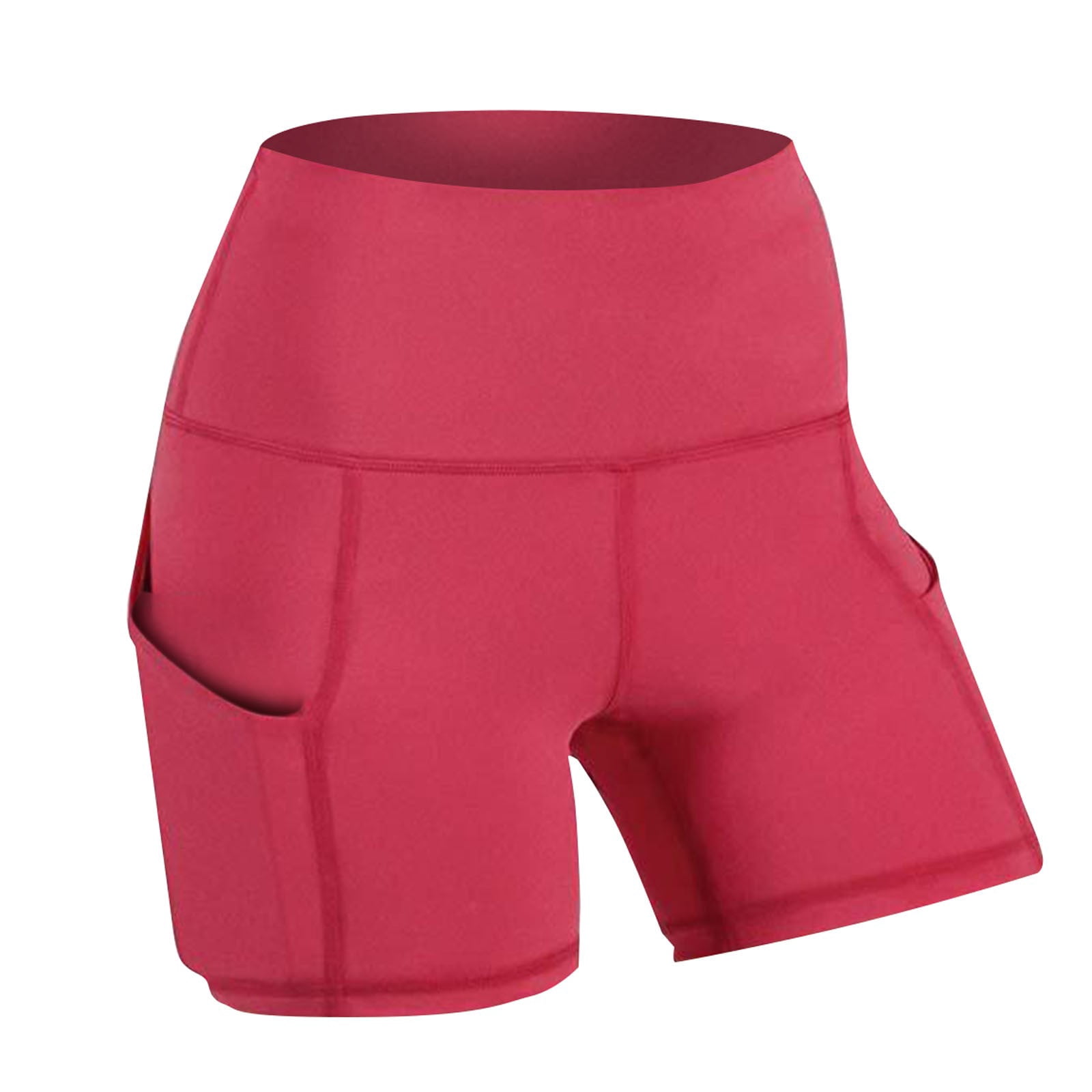 ChinFun Women's 10" Bermuda Athletic Shorts – High Waist Pleated Yoga Running Shorts With Pockets