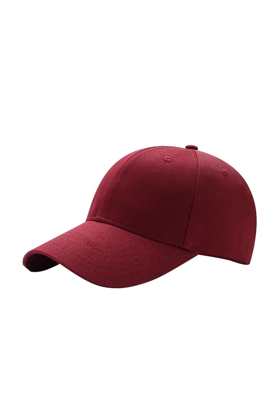 in Sale, Baseball Casual Summer Outdoor 1 Piece Colorful Solid Color Women's Hat Sports Men's Hat Baseball Cap Classic Dad Hat Wine