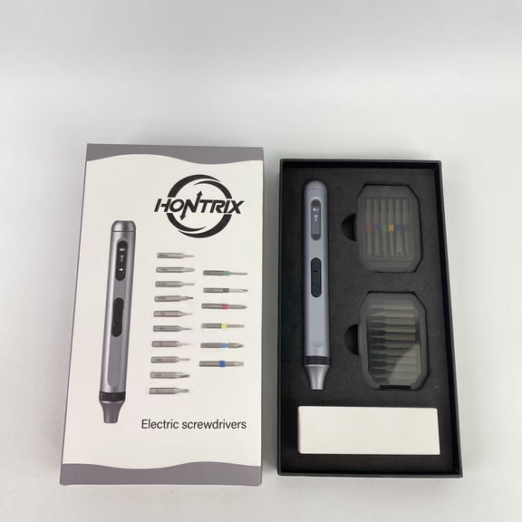 Hontrix Electric screwdrivers,4V Electric Screwdriver,2000mAh USB Rechargeable Battery,Cordless Power Screwdriver with LED Light,Adjustable Torque,38 in 1,Suitable for small projects