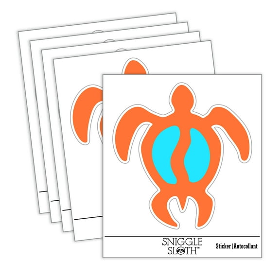 Honu Hawaiian Sea Turtle Car Window Bumper Water Bottle Phone Tablet Laptop Waterproof Vinyl Decal Sticker Set 5-Pack - Gloss Finish - 2.0"