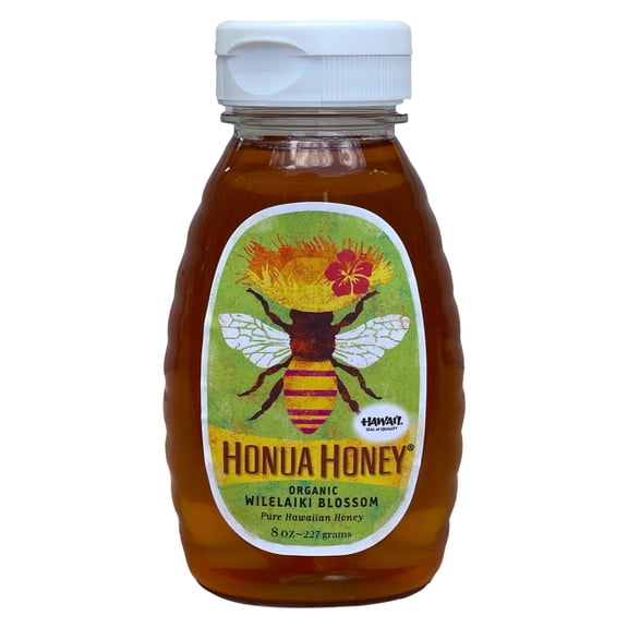 Honua Pure Hawaiian Honey 8 Ounce, Organic Wileaiki