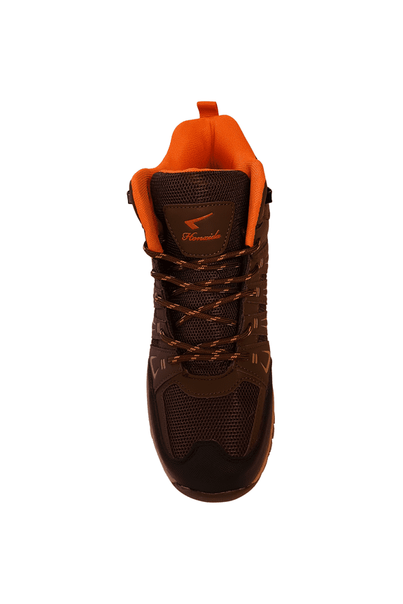 Men's Mid-Top Hiking Winter Boot, Durable Non-Slip Outsole, Padded Comfort Fit, Brown, Size 8