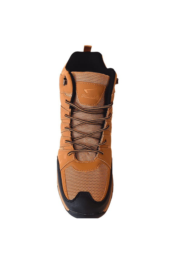 Men's Mid-Top Hiking Winter Boot, Durable Non-Slip Outsole, Padded Comfort Fit, Tan, Size 11