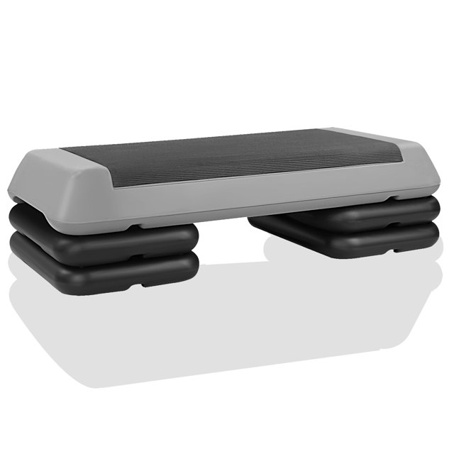 HooKung 28in Aerobic Step Platform with 4 Risers Adjustable Exercise Fitness Workout Stepper