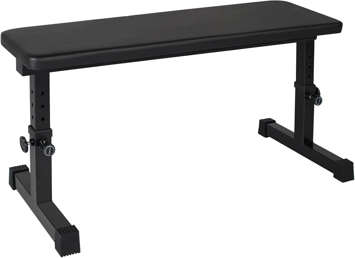 HooKung Adjustable Weight Bench Heavy Duty Steel Flat Workout Bench for Home Gym with Quick Assembly, Anti-Slip Base Multi-Functional Strength Training Bench for Full-Body Workouts