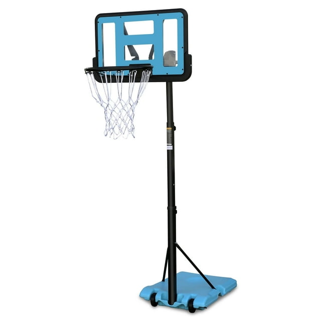HooKung Basketball Hoop System Height Adjustable Portable Basketball Goal with Wheels Outdoor Indoor