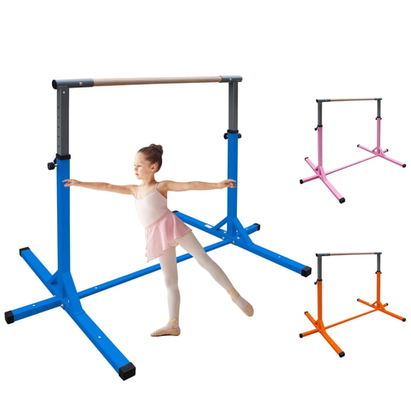 HooKung Gymnastics Bar for Kids, Adjustable Height Gym Bar, Junior Training Kip Bar for Home, Built for kids 3+ Years