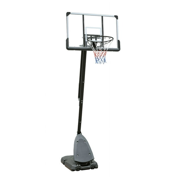 HooKung Portable Basketball Hoop System Height Adjustable 7.4-10ft with Net 44 in Backboard Outdoor