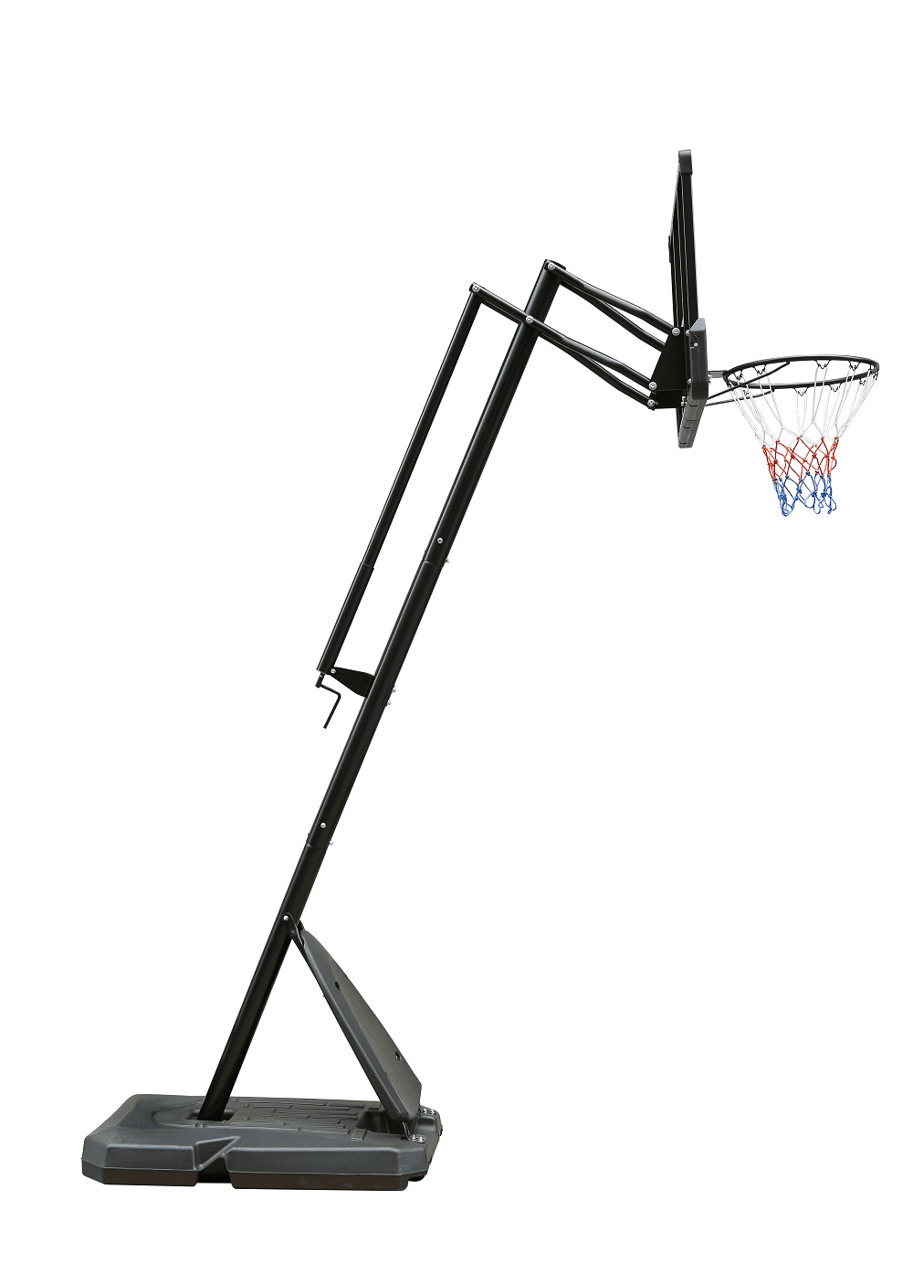 HooKung Portable Basketball Hoop System Height Adjustable 7.4-10ft with Net 44 in Backboard Outdoor