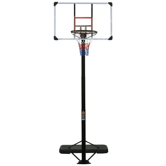 HooKung Portable Basketball Hoop System Height Adjustable Basketball Stand for Teens Adults Indoor Outdoor w/Wheels, 43 Inch Backboard