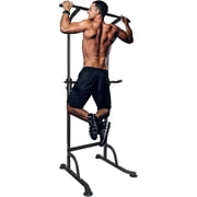 HooKung Sport Power Tower Workout Dip Station Pull Up Bar, Height Adjustable Multi-Function Dip Stand for Home Gym Strength Training Fitness Equipment