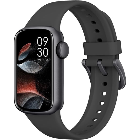 HooYok Smart Watch SH-B6 37mm Black Aluminum Case with Black Sport Band