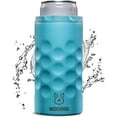 thumbnail image 1 of Hooch|Hog Slim Can Cooler - Insulated Stainless Steel Drink Sleeve Fits All 12 oz. Skinny Cans (Turquoise), 1 of 10