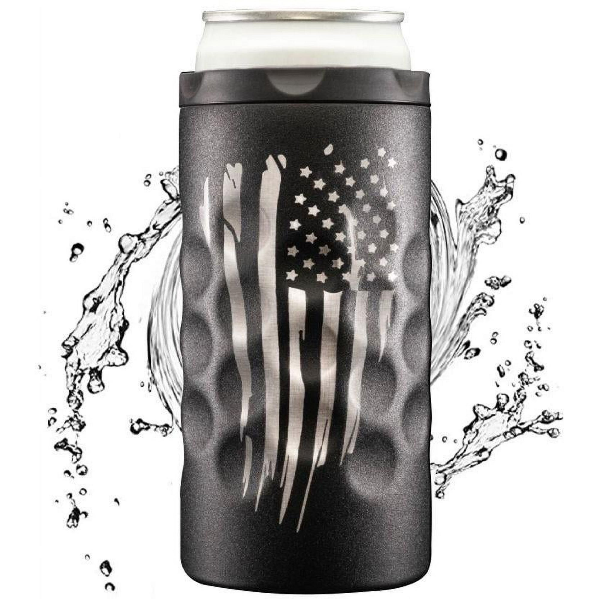Koozie White Claw Can Holder Insulated Neoprene Cooler for Slim 12 Oz Cans  Black