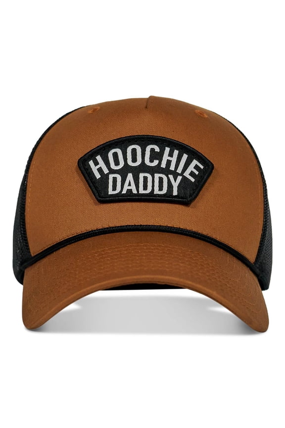 Hoochie Daddy Arched Patch Rope Snapback Hat Caramel / Black