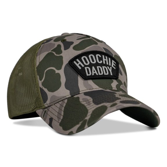 Hoochie Daddy Arched Patch Snapback Hat Marsh Duck Camo