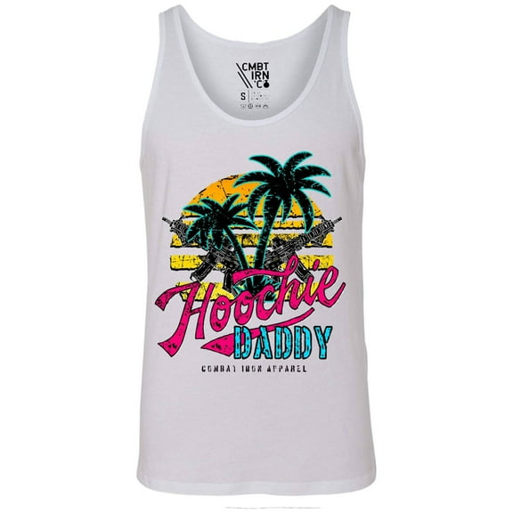 Combat Iron Hoochie Daddy Sunset Men's Tank 2Xl / White