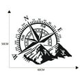 thumbnail image 1 of Hood Body Sticker Mountain For Compass Large Vinyl Car Bonnet Side Stickers Pvc Van Camper Black Compass- Decal Decor 50*60Cm, 1 of 9