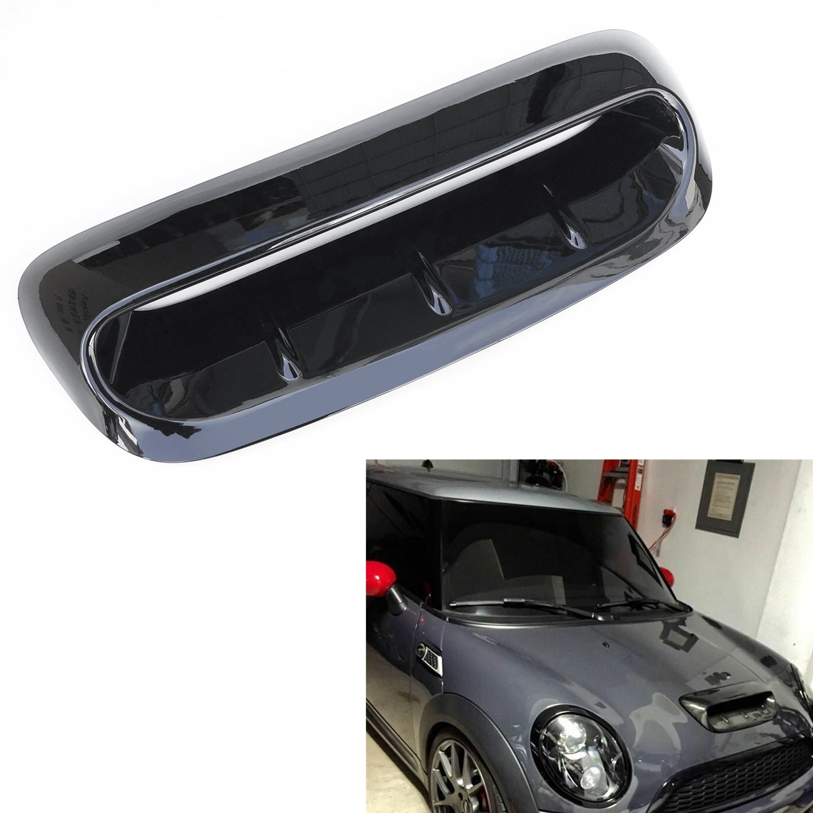 Hood Scoop Vent Cover For Mini Cooper S R56 R55 R57 20072014 Gloss Black