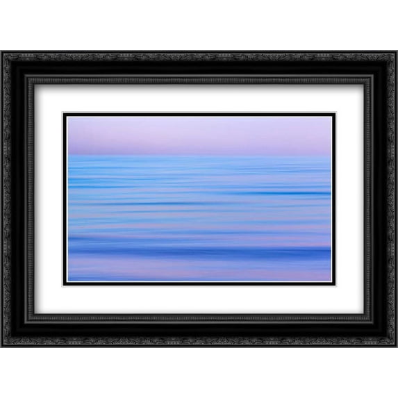 Hood Canal Fog I 2x Matted 24x18 Black Ornate Framed Art Print by Mahan, Kathy