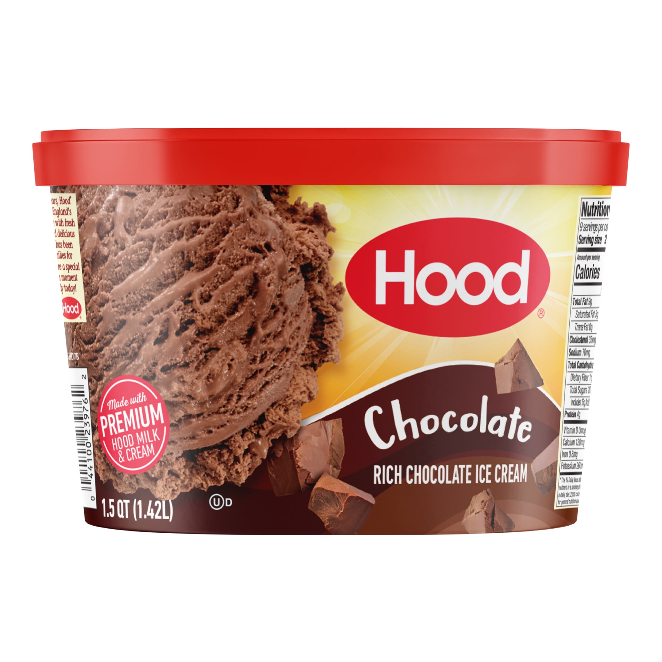 Hood Chocolate Ice Cream, 1.5 Quarts